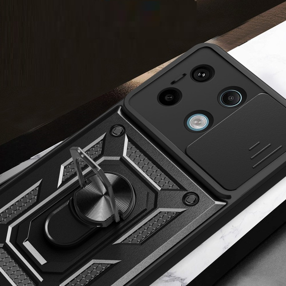 Obal na mobil pre Xiaomi Redmi Note 13 Pro 5G, CamShield Slide, čierne