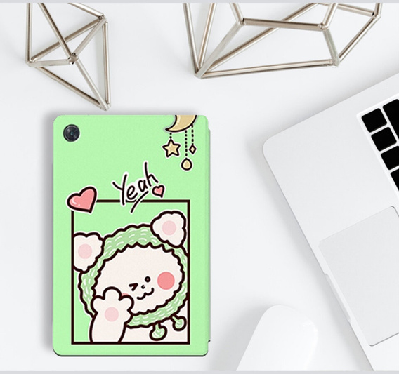 Puzdro s chlopňou pre Lenovo Tab M10 Plus 10.6 Gen 3 TB-125F TB-128F, green bear