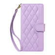 Puzdro s chlopňou pre Xiaomi Redmi Note 14 Pro 5G / Xiaomi Redmi Note 14 Pro+ 5G / Xiaomi Poco X7 5G, Rhombus Crossbody Leather, fialové