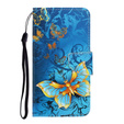 Klapkové puzdro pre Xiaomi Redmi 9A, Wallet, Butterfly modré