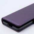 Puzdro pre Samsung Galaxy Z Fold 5 5G, ERBORD Glossy Litchi, flipová peňaženka, fialové