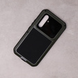 Love Mei Obal na mobil pre Samsung Galaxy A54 5G, armored with glass, zelený
