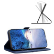 Klapkové puzdro pre Samsung Galaxy A15, BINFEN Wallet, modré + 9H sklo