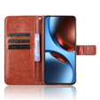Klapkové puzdro pre Realme GT 7 / 7T, Crazy Horse Wallet, hnedé