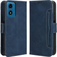 Klapkové puzdro pre Motorola Moto E14, Card Slot, tmavomodré