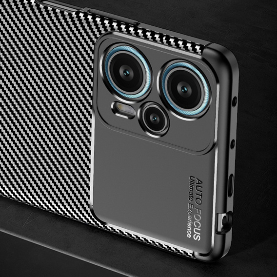 Obal na mobil pre Poco F5 5G, Carbon Gel, čierne