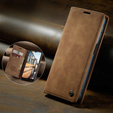 CASEME puzdro pre Samsung Galaxy M33 5G, Leather Wallet Case, hnedé