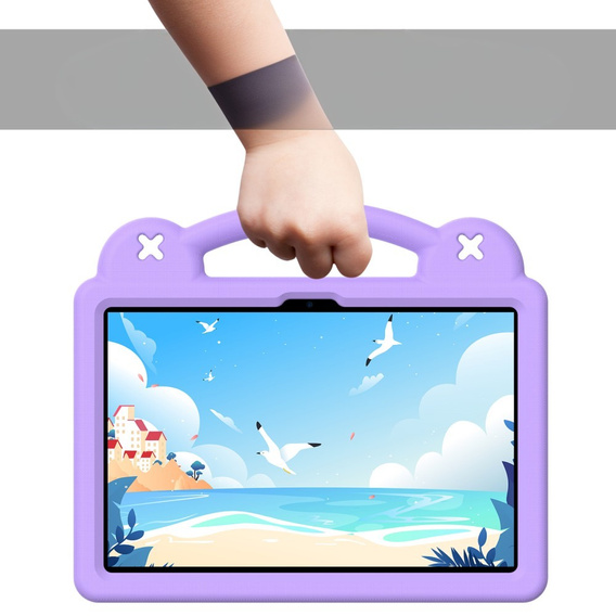 Detské puzdro pre Lenovo Tab TB311FU, Cute Patterns, so stojanom, fialové