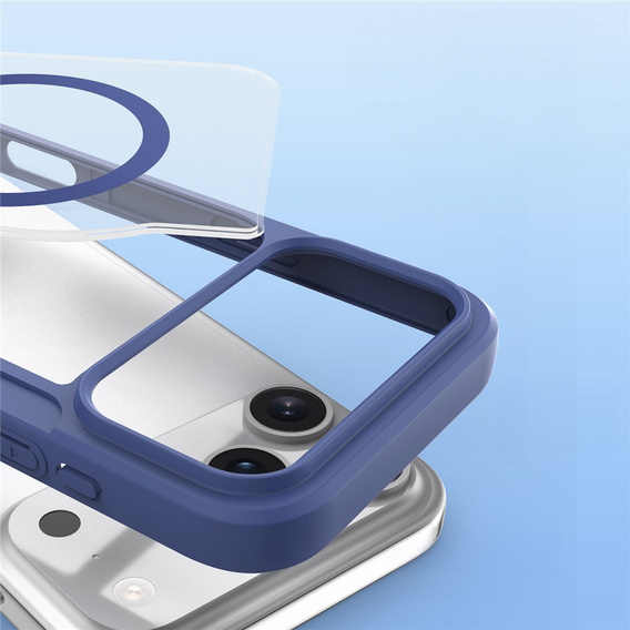 Puzdro Dux Ducis pre iPhone 17 Pro, Skin X Pro, s chlopňou, pre MagSafe, tmavomodré