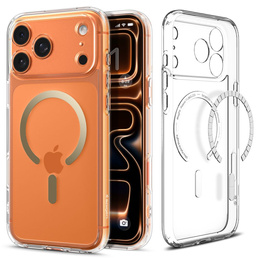 Spigen puzdro pre iPhone 17 Pro, Ultra Hybrid MagSafe, číre/zlaté