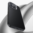 Puzdro BENKS Kevlar pre iPhone 16 Pro, pre MagSafe, Carbon Fiber, čierne