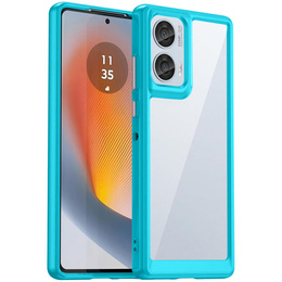 Obal na mobil pre Motorola Edge 50 Fusion 5G, Fusion Hybrid, transparentné / modré