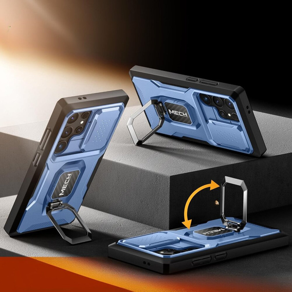 Puzdro pre Samsung Galaxy S24 Ultra, séria Tongate MECH so stojanom, zelený