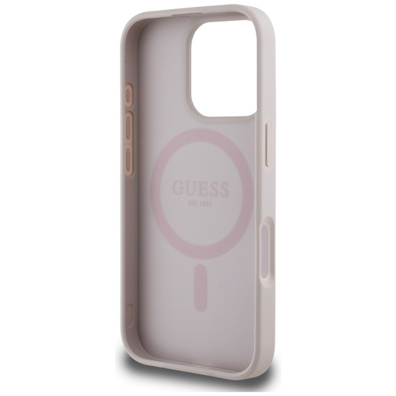 Puzdro Guess 4G Circle s klasickým logom, pre MagSafe pre iPhone 16 Pro Max