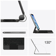 Puzdro s klávesnicou pre iPad Air 11" 2024, Magnetic Keyboard Touchpad, čierne
