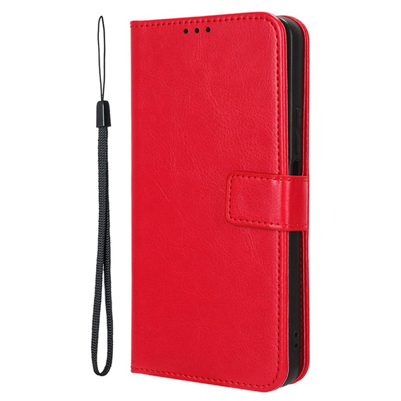 Klapkové puzdro pre Xiaomi Redmi 14C / Xiaomi Poco C75, Crazy Horse Wallet, červené