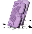 Klapkové puzdro pre Motorola Edge 50 Neo / Motorola ThinkPhone 25, Butterfly, fialové