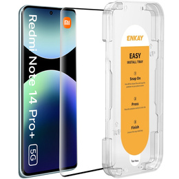 ENKAY Tvrdené sklo pre Xiaomi Redmi Note 14 Pro+ 5G, čierne