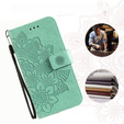 Klapkové puzdro pre Samsung Galaxy A54 5G, Mandala Flower, zelený