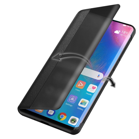 Flipové puzdro pre Huawei P40, Side View, čierne