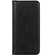 Obal na mobil pre Samsung Galaxy S24+ Plus, Wallet Litchi Leather, čierne