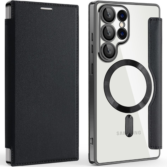 Klapkové puzdro pre Samsung Galaxy S25 Ultra, RFID Wallet MagSafe CamShield, čierne