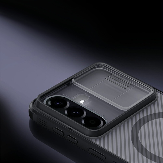Nillkin CamShield Pro magnetické puzdro pre Samsung Galaxy A57 5G, priehľadné/čierne