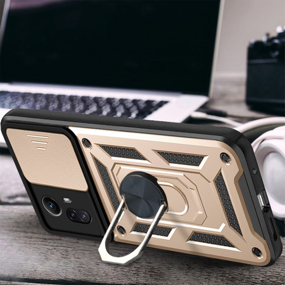Obal na mobil pre Xiaomi Redmi Note 12S 4G, CamShield Slide, zlaté