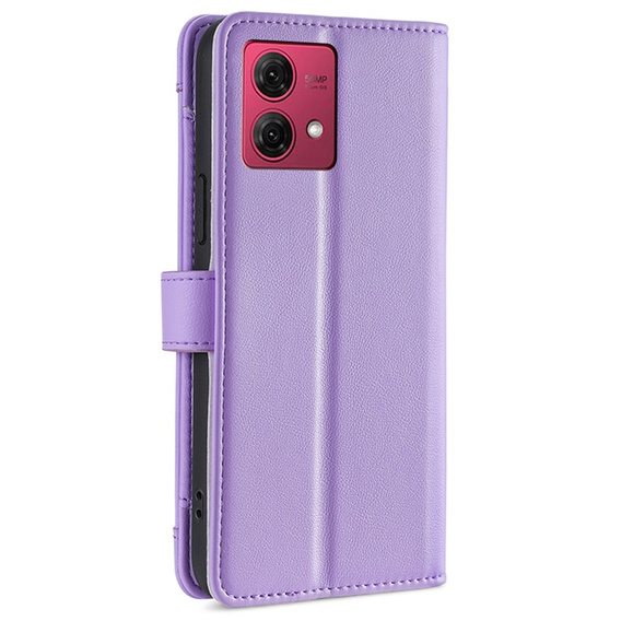 Klapkové puzdro pre Motorola Moto G84 5G, Wallet Zipper Pocket, fialové
