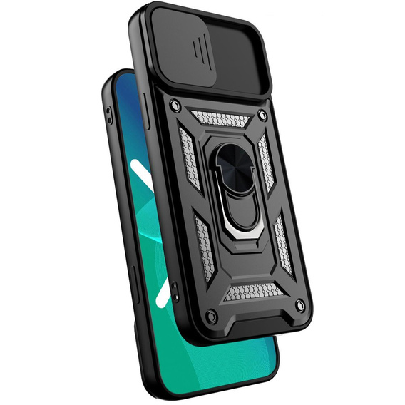 Obal na mobil pre iPhone 12 Mini, CamShield Slide, čierne