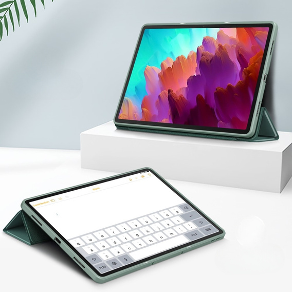 Puzdro pre Lenovo Tab P12, Smartcase s priestorom pre stylus, zelený