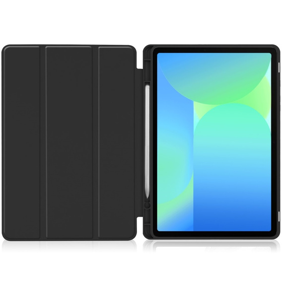 Puzdro pre Samsung Galaxy Tab S10 FE+ Plus, Smartcase s priestorom pre stylus, čierne