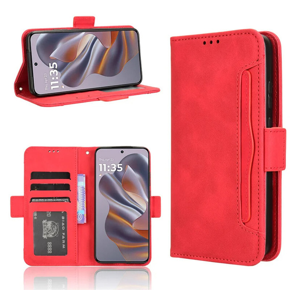 Klapkové puzdro pre Motorola Edge 50 Neo / Motorola ThinkPhone 25, Card Slot, červené