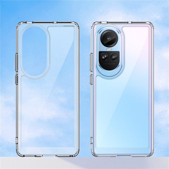Obal na mobil pre Oppo Reno 10 / 10 Pro, Fusion Hybrid, priehľadné