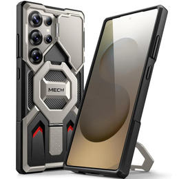 Puzdro pre Samsung Galaxy S25 Ultra, Tongate MECH MagSafe Series, čierne + 9H tvrdené sklo