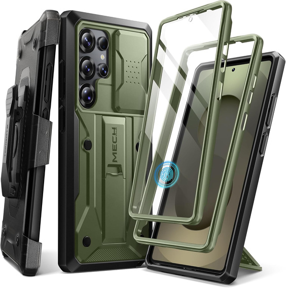Odolné puzdro pre Samsung Galaxy S25 Ultra – Tongate MECH Series Clip, čierne
