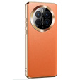 Kožené puzdro pre Huawei Mate 50 Pro, leather hybrid, oranžové