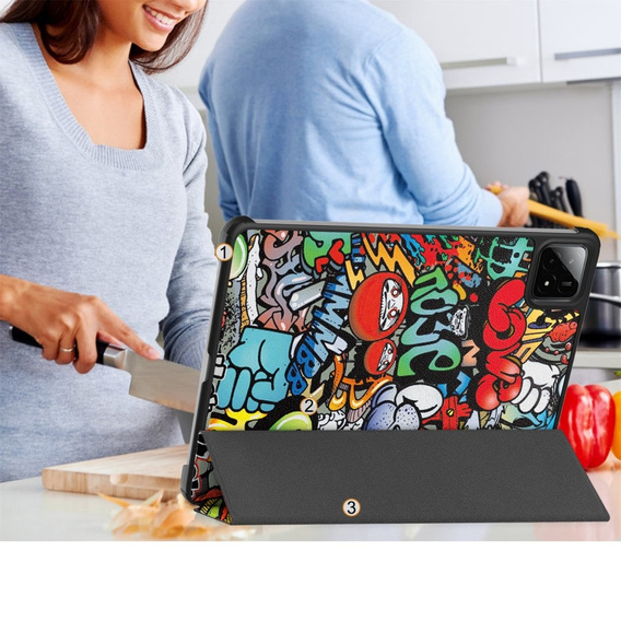 Puzdro pre Xiaomi Pad 7 / 7 Pro, Smartcase, graffiti