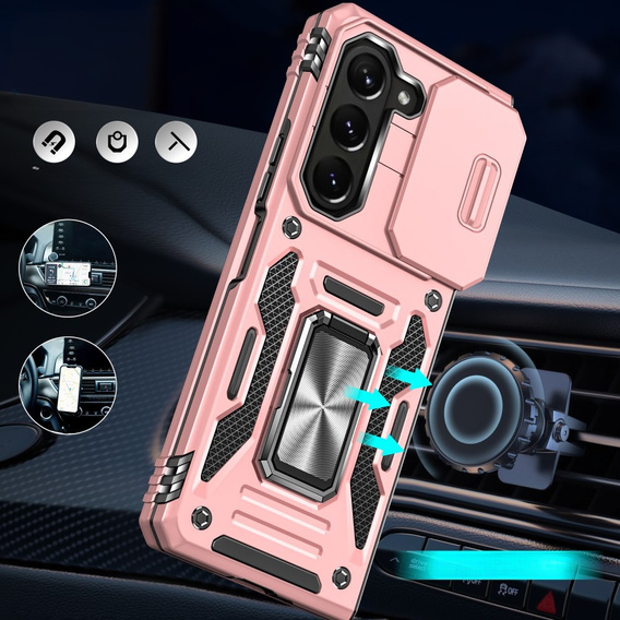 Obal na mobil pre Samsung Galaxy Z Fold6 5G, CamShield Slide, ružové rose gold