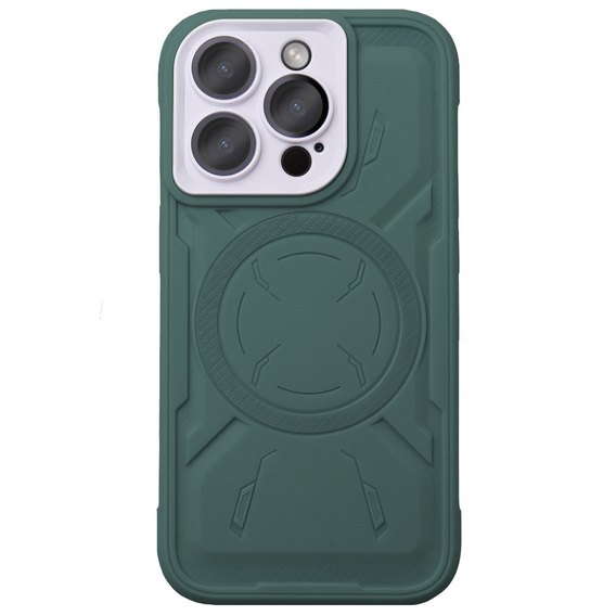 Puzdro pre iPhone 15 Pro Max, ERBORD Armor Mag, zelený