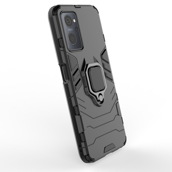 Obal na mobil pre Realme 9i / Oppo A96, Kickstand Ring, čierne