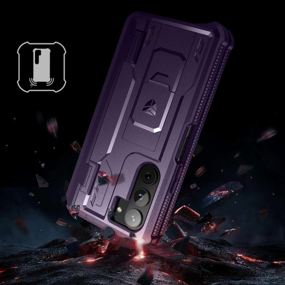 Obrnené puzdro pre Samsung Galaxy Z Fold 5 5G, Dexnor Full Body S-Pen Slot, fialové
