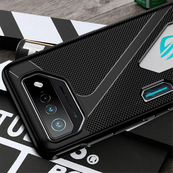 Obal na mobil pre Asus ROG Phone 7 5G, Carbon Gel, čierne