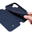 Puzdro Dux Ducis pre iPhone 17, Skin Pro, s chlopňou, s otvorom na kartu, tmavomodré