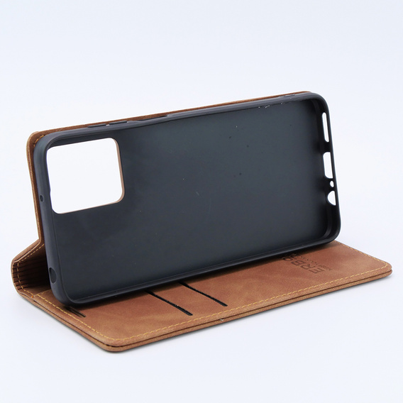 Puzdro pre Motorola Moto G53, ERBORD Vintage, peňaženka s chlopňou, hnedé