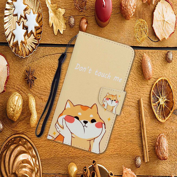 Klapkové puzdro pre Xiaomi Redmi 13C / Poco C65, Wallet, Akita Dog, krémový
