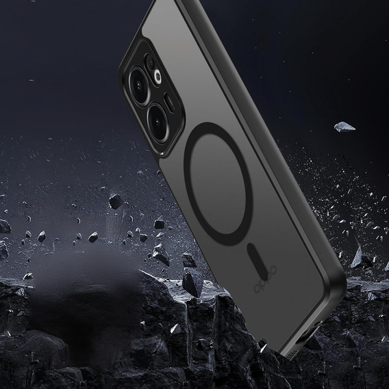 Puzdro pre Oppo Reno 13F / Oppo Reno 13FS, pre MagSafe, ERBORD Matt Case, čierny