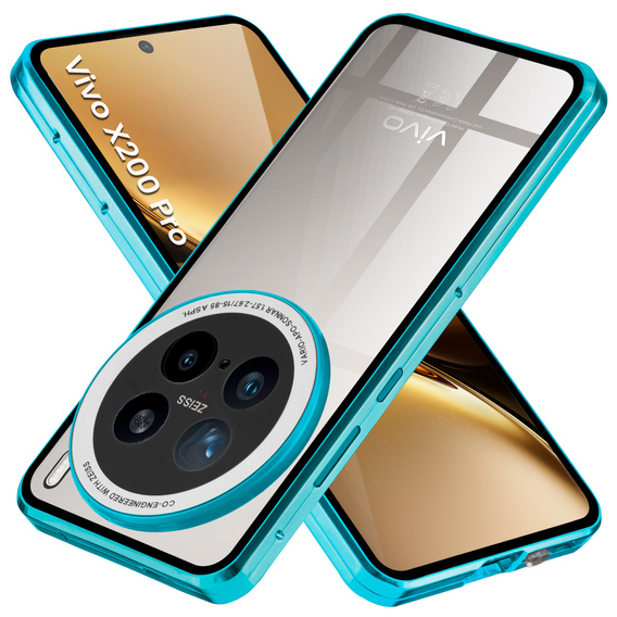 Puzdro pre Vivo X200 Pro 5G, Magnetic Dual Glass, modré