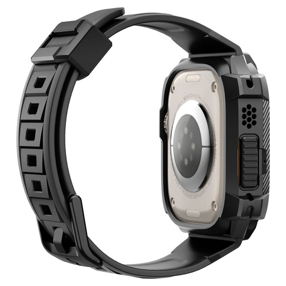 Pasek z etui Spigen do Apple Watch Ultra 49mm, Rugged Armor Pro, Czarny