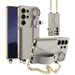 Puzdro pre Samsung Galaxy S25 Ultra, GKK Leather, čierne